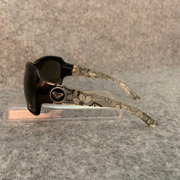 ROXY RX5150/868 Women’s Shyme Shiny Black/Crystal Flower/Grey Sunglasses - Picture 8 of 13